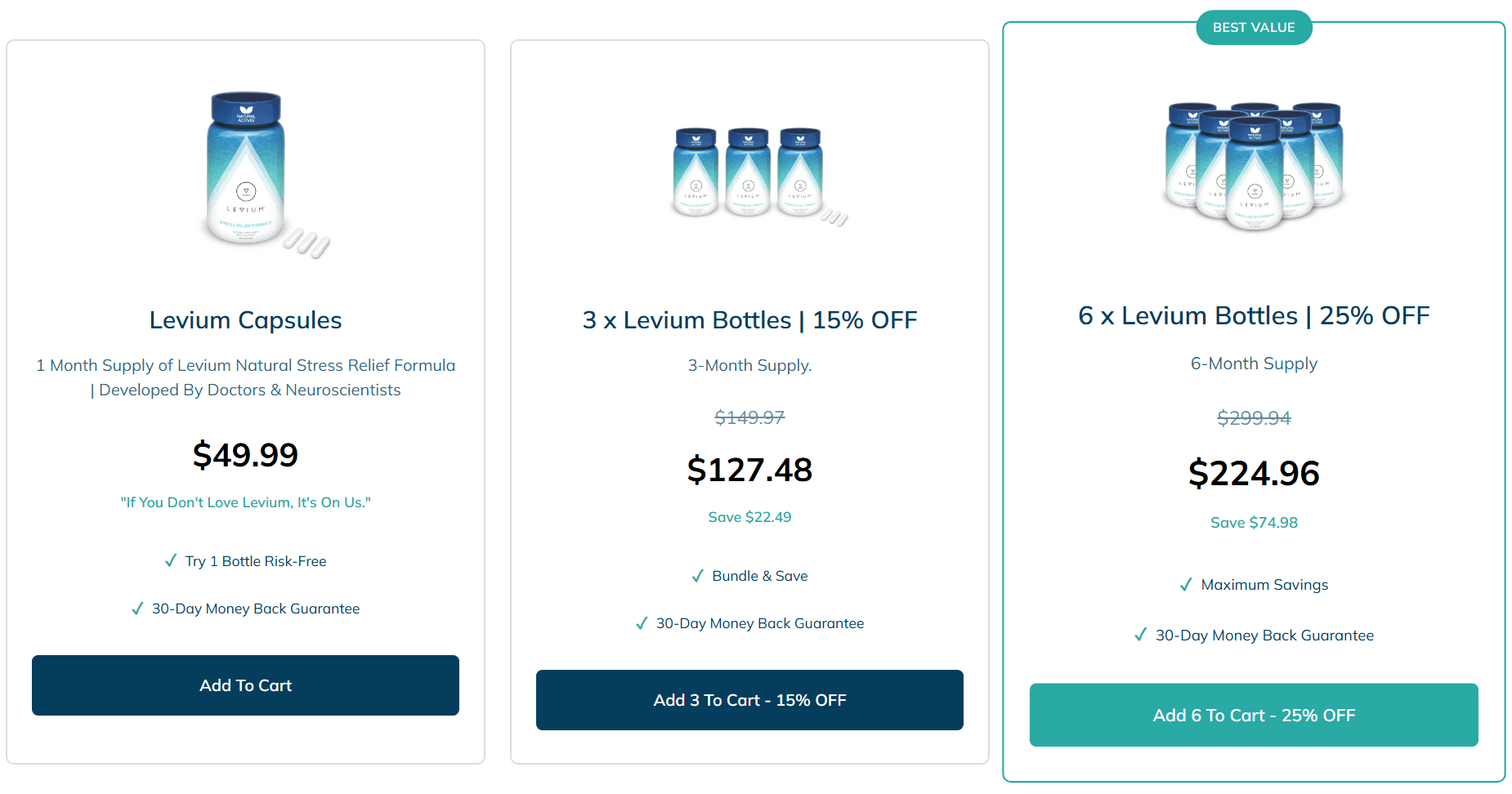 Levium Pricing